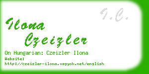 ilona czeizler business card